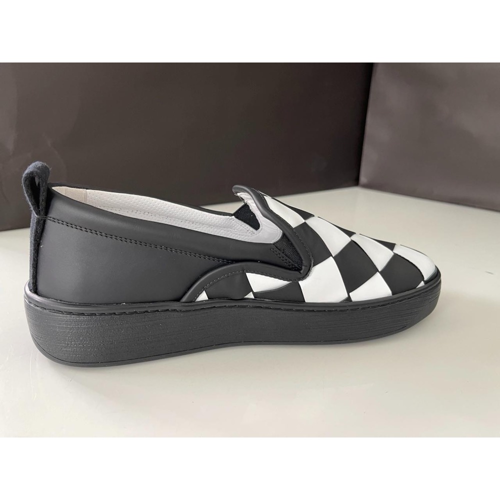 BOTTEGA VENETA 578393 Womens Bicolor Intrecciato Black/White Sneaker Shoe Eur 38 - Picture 3 of 12